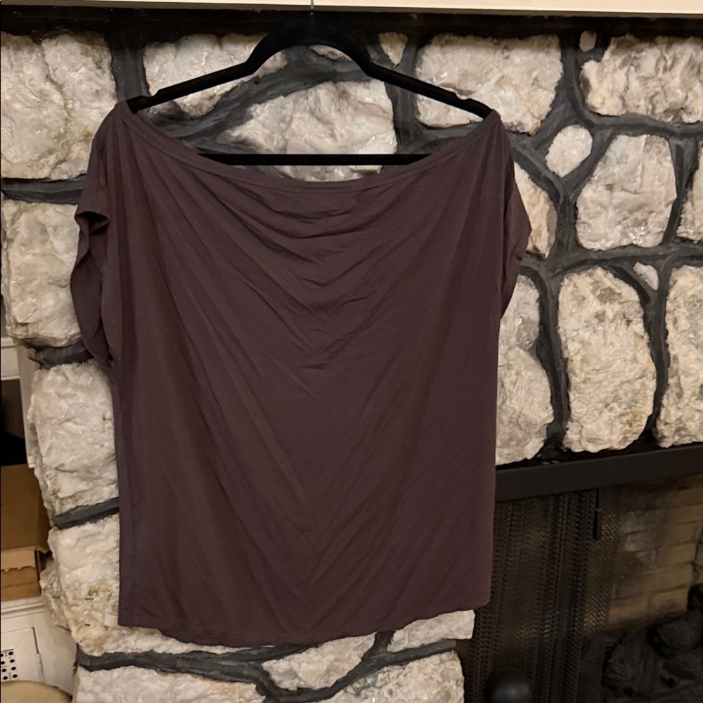 78 & Sunny Brown Draped Off-Shoulder Top - Picture 4 of 5